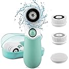 KOOVON Face Brush with 3 Facial Cleansing Brush Heads,Waterproof Electric Spin Cleansing System and Gentle Exfoliating for All Skin Types
