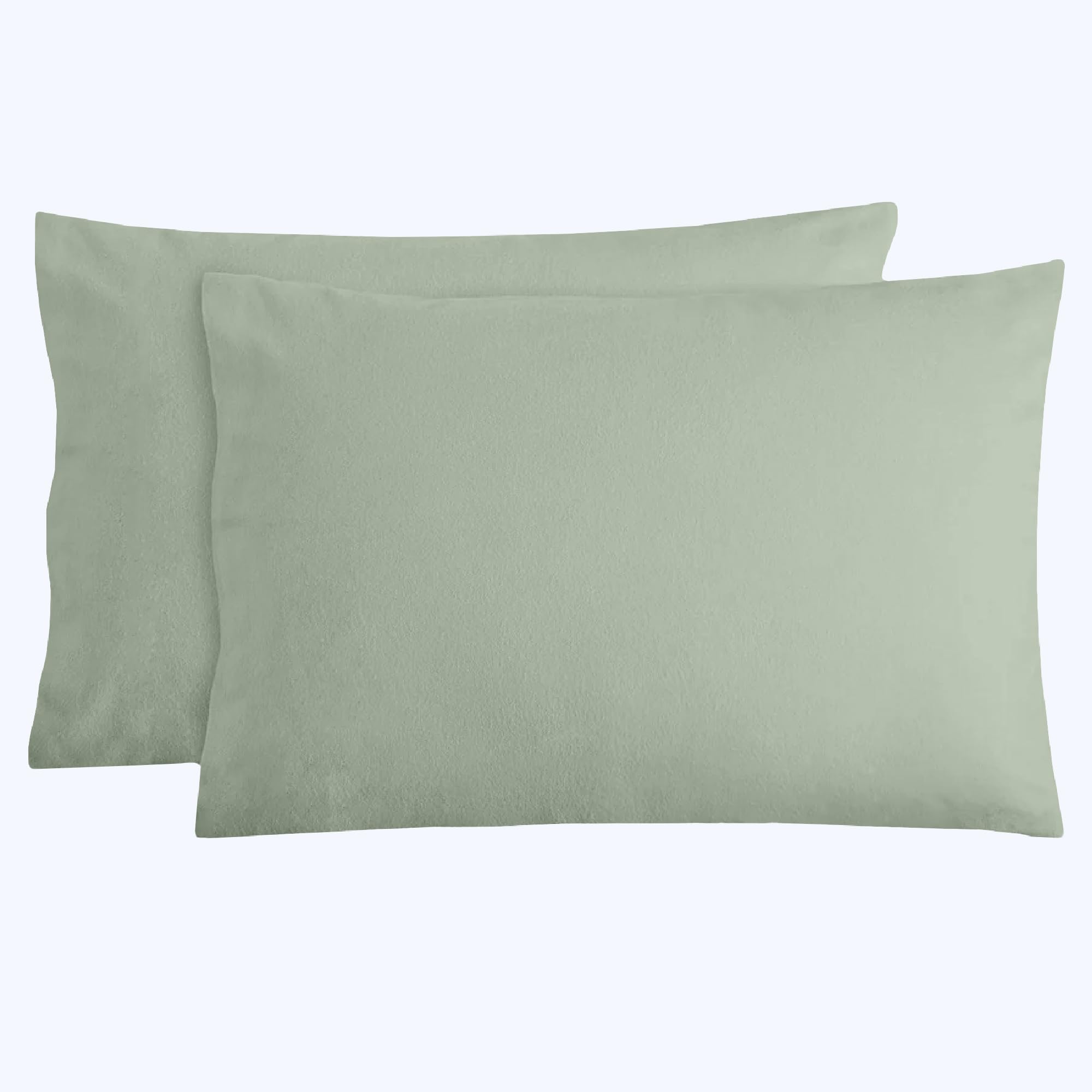 Cotton Comfort Bedding 100% Brushed Cotton Flannelette Pillowcase Pair – Soft Warm Winter Pillow Covers, Luxury Heavyweight Brushed Cotton Flannel Pillowcases for Cozy Comfort