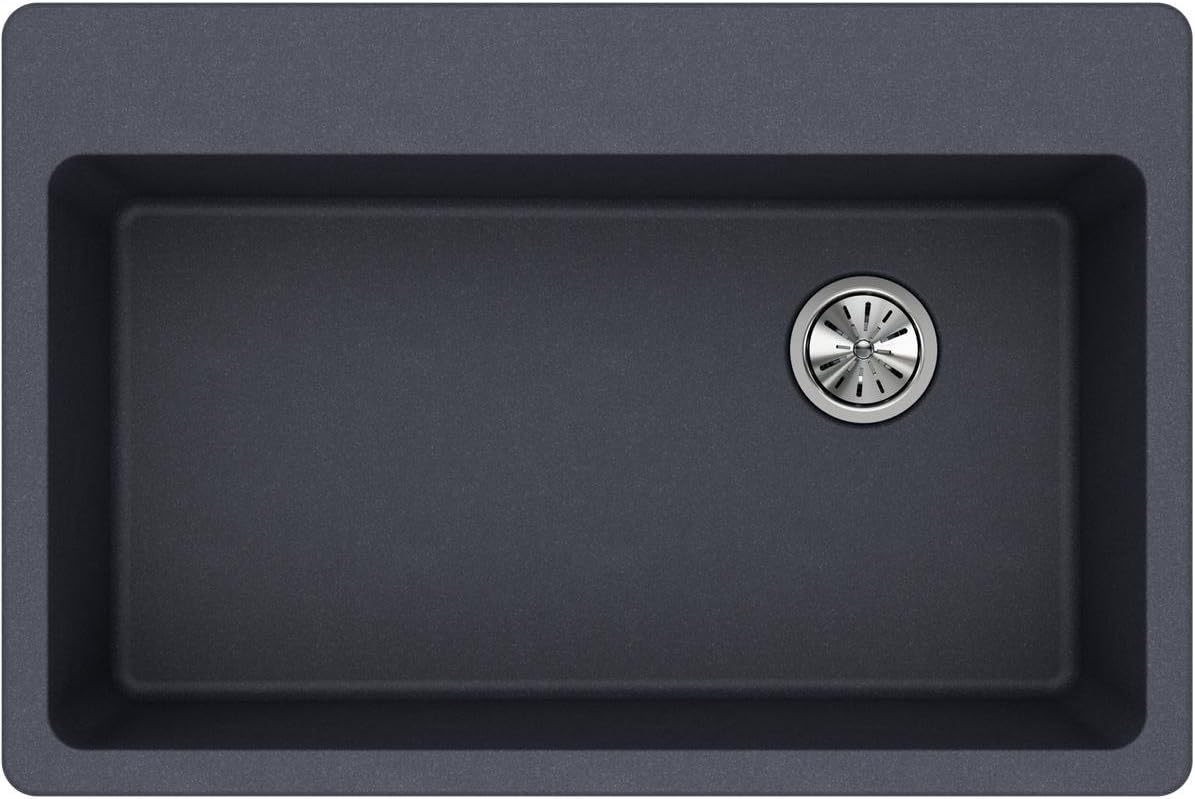 Elkay Quartz Classic ELG13322GY0 Dusk Gray Single Bowl Top Mount Sink