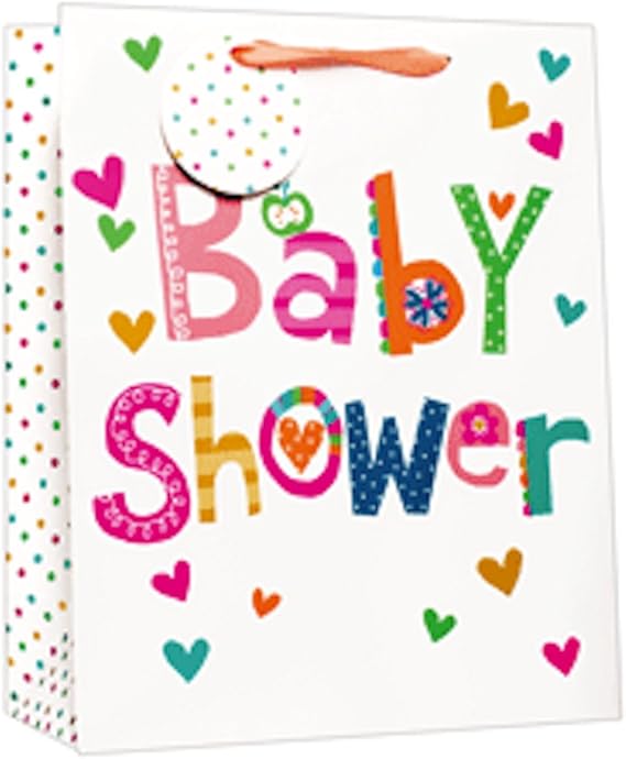 Baby Shower Gift Bag. Large high quality bag. Size 26 x 32 x 12cm Amazon.co.uk Toys & Games