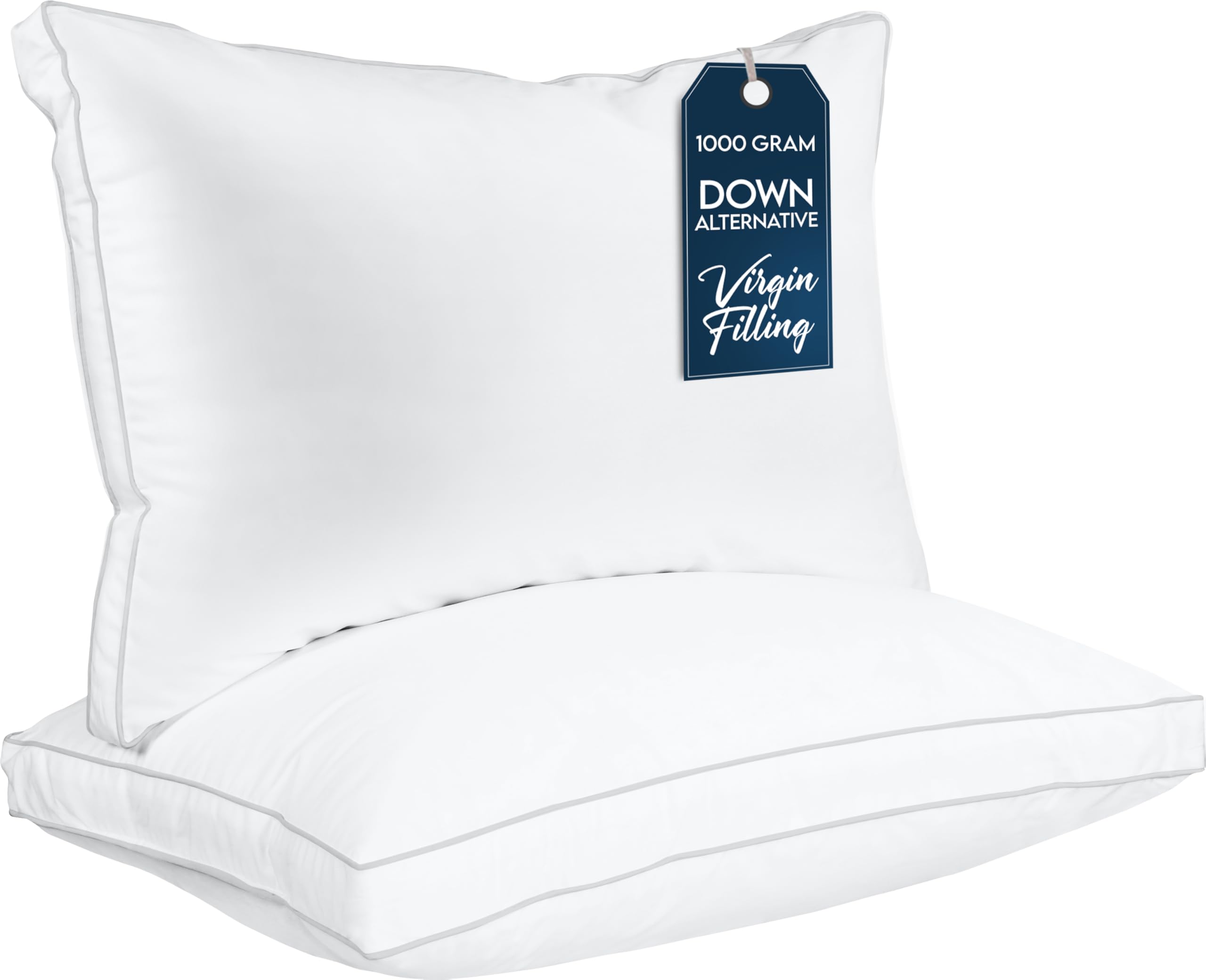 Photo 1 of Utopia Bedding Bed Pillows for Sleeping Queen Size (White), Set of 2, Cooling Hotel Quality, Gusseted Pillow for Back, Stomach or Side Sleepers