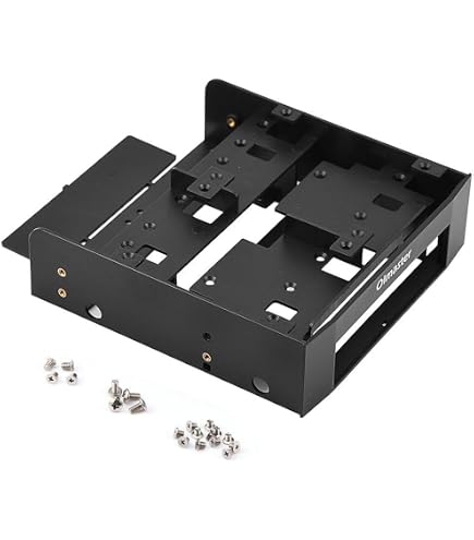 5.25" To 3.5" / 2.5" SSD Hard Drive Adapter Tray - Mount Small Drives In Big Bays With Fan