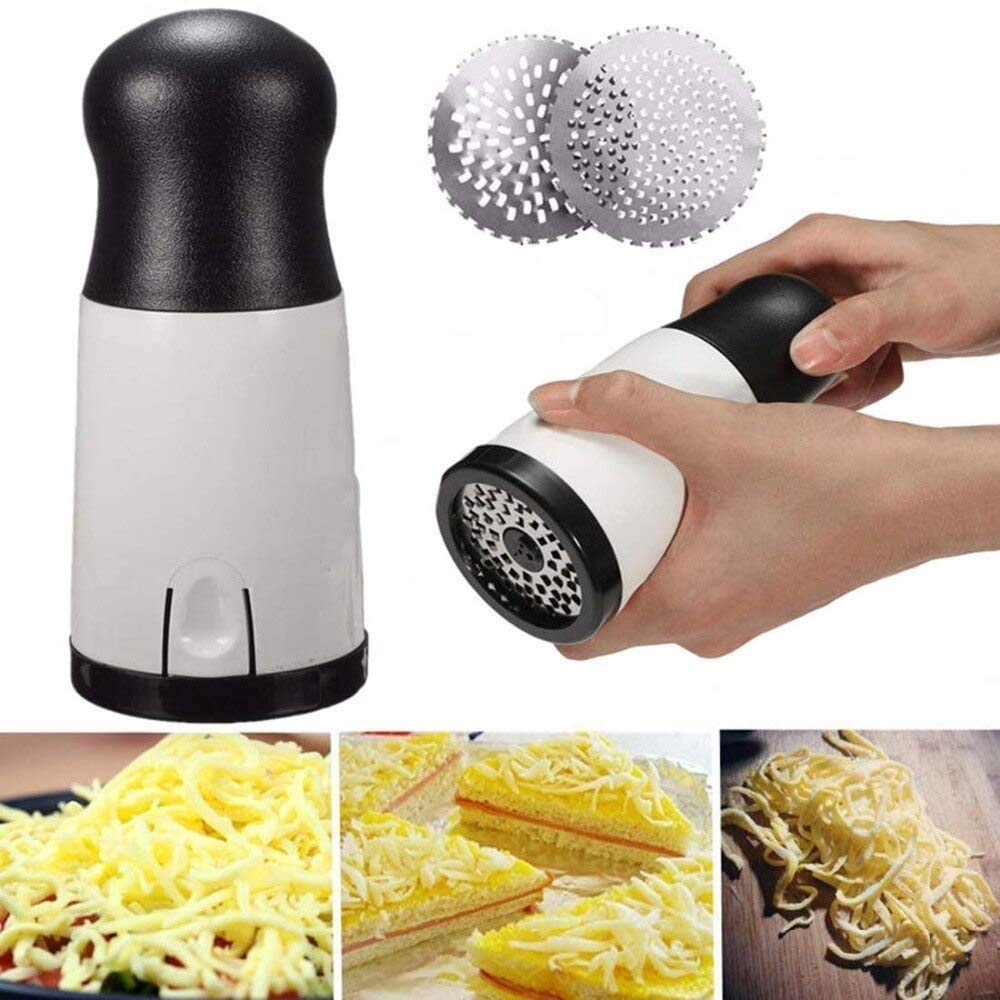 Qisong Stainless Steel Cheese Slicer with 2 Blades for Grating Butter Vegetable Bread Chopped Corn Cheese Grater