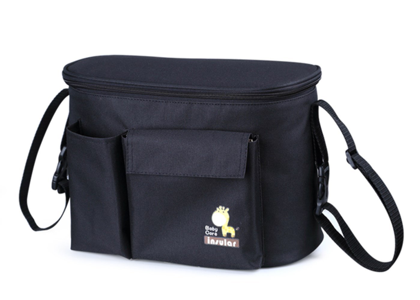 Stroller Organizer Bag for Smart Moms, Baby Diaper Bag with Removable Shoulder Straps, Hanging Storage Bag Fits All Strollers, Extra-Large Storage Space