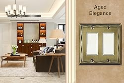 OKAWYC Double Decorator Light Switch Cover Belaire