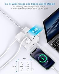Extension Cord 25 Ft, HANYCONY Surge Protector