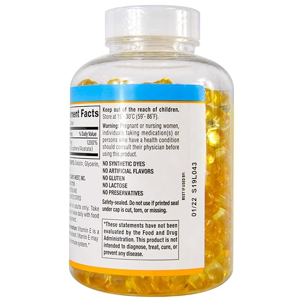 MEMBERS MARK VITAMIN E 180MG, 500 COUNT