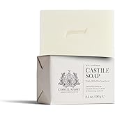 Caswell-Massey Pure Castile Bar Soap for Men & Women, Unscented & Moisturizing Natural Soap Bar for All Skin Types, Made with Essential Oils & Plant-Based Formula for Face, Body & Hair, 6.4 oz