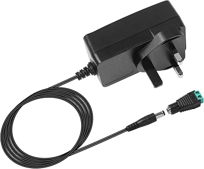 Lighting EVER 12V 2A Power Supply Adapter UK Plug 24W DC 100-240V 5.5x2.1mm LED