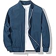 XiaoYouYu Men's Bomber Jacket Fashion Stylish Lightweight Windbreaker Spring Fall Casual Jackets for Men