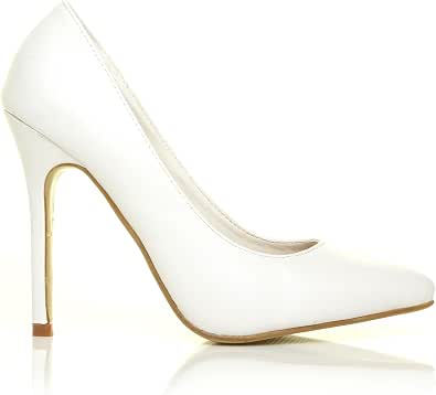 Toni sintéticas de la mujer Stilleto tacón alto Stiletto Blanco, Blanco, 8  B(M) US : ShuWish UK: Ropa, Zapatos y Joyería - Amazon.com