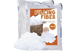 KOLLASE Polyester Fiberfill Stuffing, 14oz/400g Premium Fiber Filling Stuffing, Stuffed Animal Stuffing, Pillow Fluff Stuffing, Filling for Pillow, Stuffed Animals, Dolls, Cushion, Pet Net and Other Crafts