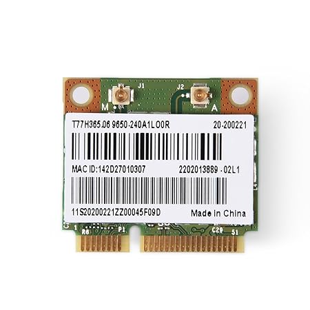Richer-R Wifi Karte, Mini 2 in 1 Bluetooth 2.4/5G Dual-Band Wifi Wireless PCI-E Karte, 300 Mbps Übertragungsrate 802.11N WLAN