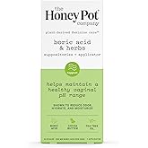 The Honey Pot Company 7 Day Boric Acid & Herbs Suppositories - Maintains and Balances Healthy Vaginal pH, Manages Odor, Hydrates, & Moisturizes - Gynecologist Tested