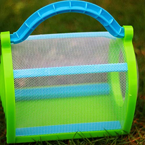 BlueStraw Kids Bug Catcher Critter Case, Portable Exploration Bug House Butterfly Dragonfly Cage Insect Collecting with Carrying Handle Outdoor Nature Educational Kit for Child Boys Grils Gifts
