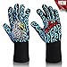 Menhoud 932°F Oven Mitts Heat Resistant BBQ Gloves – Silicone Cooking & Grilling Gloves – 14