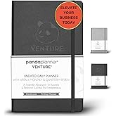 Panda Planner 2026 Business Planner &ndash; Undated Daily Work Planner for Professionals &amp; Entrepreneurs &ndash; 90 Day Organizer with Goals, KPI Tracker, Monthly Weekly Layout &ndash; Compact 8.25&rdquo; x 5.75&rdquo; (Black)