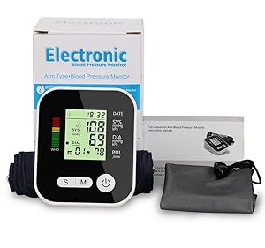 Upper Arm Type Automatic Electronic Blood Pressure Monitor Household Intelligent Real Voice Electronic Measuring Instruments Accuracy to Medical Grade Meter Home Portable Rechargeable Sphygmomanomete
