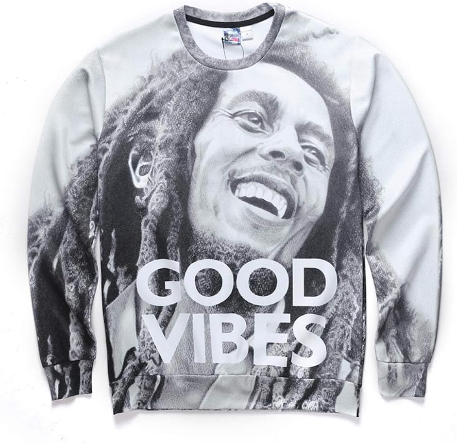 Several Options are Available! Men's Casual Sweatshirts, Sweaters with Colorful Prints: Justin Bieber, Joker, Beer Time, Panda, Bob Marley, Gangster Cat, Anime Avengers, Simpsons, and More.