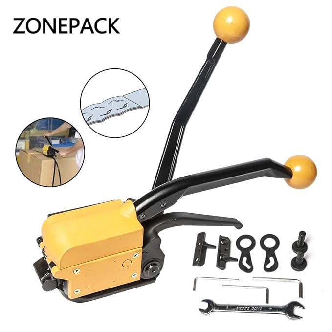 ZONEPACK Steel Strapping Tool Steel Straps Banding Sealless Combination Tool Mental Strapping