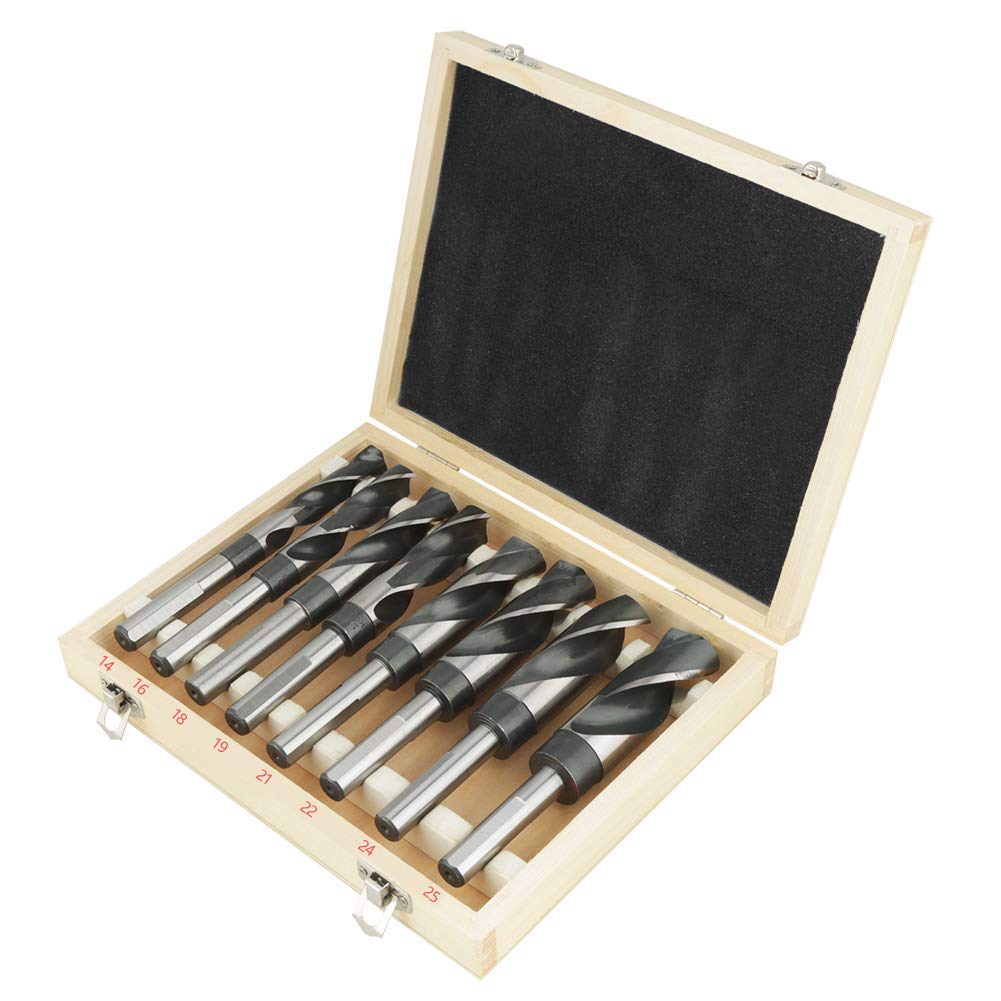 HSS Drill Bits Set, 8Pcs Metal Twist HSS Drill Bit Large Heat Treated Industrial for Workshop DIY