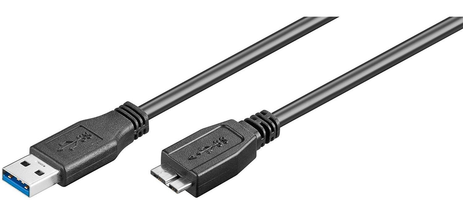 Goobay 95734 USB 3.0 Superspeed Cable, Black, 0.5m Length