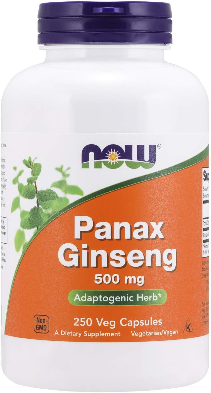 NOW Supplements, Panax Ginseng 500 mg, 250 Capsules: Health & Personal Care