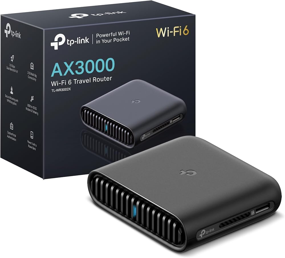 TP-Link TL-WR3002X AX3000 Travel Router Dual Band VPN 2.5G USB 3.0