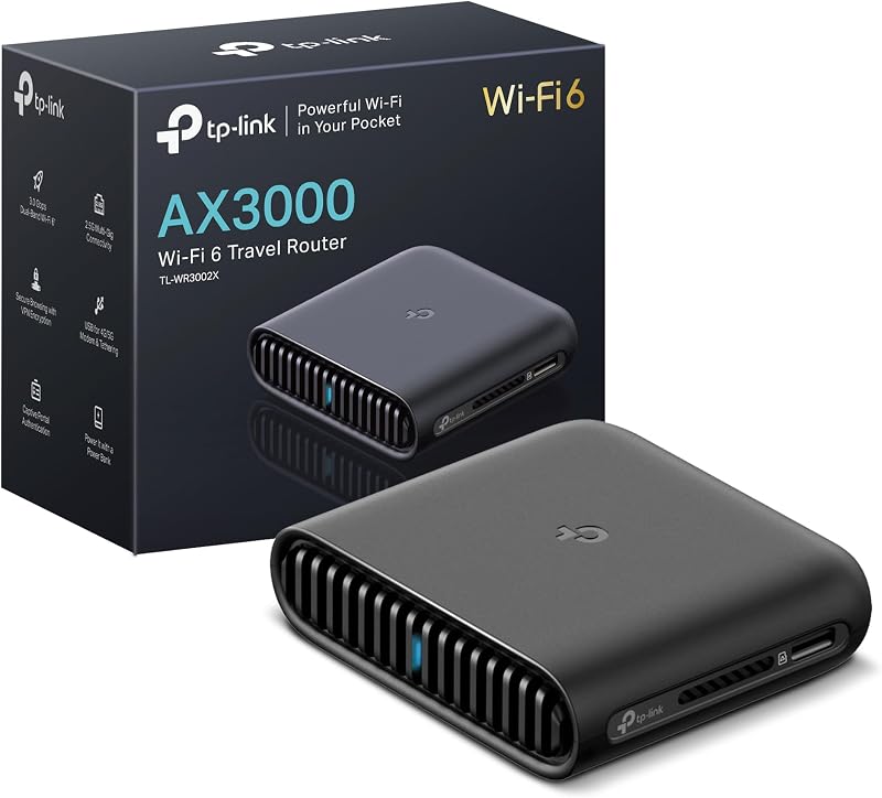 TP-Link TL-WR3002X AX3000 Travel Router Dual Band VPN 2.5G USB 3.0