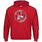 Smack Apparel San Francisco Football Fans. Red & Gold Til I'm Dead and Cold Red T-Shirt (Sm-5X)