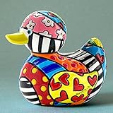 ROMERO BRITTO MINIATURE DUCK FIGURINE- SAFARI DESIGN