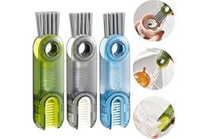 3 Pack Cup Lid Cleaning Brush, 3 in 1 Water Bottle Gap Cleaner Detail Brush Straw Cleaner Tools, Portable Tiny Bottle Crevice