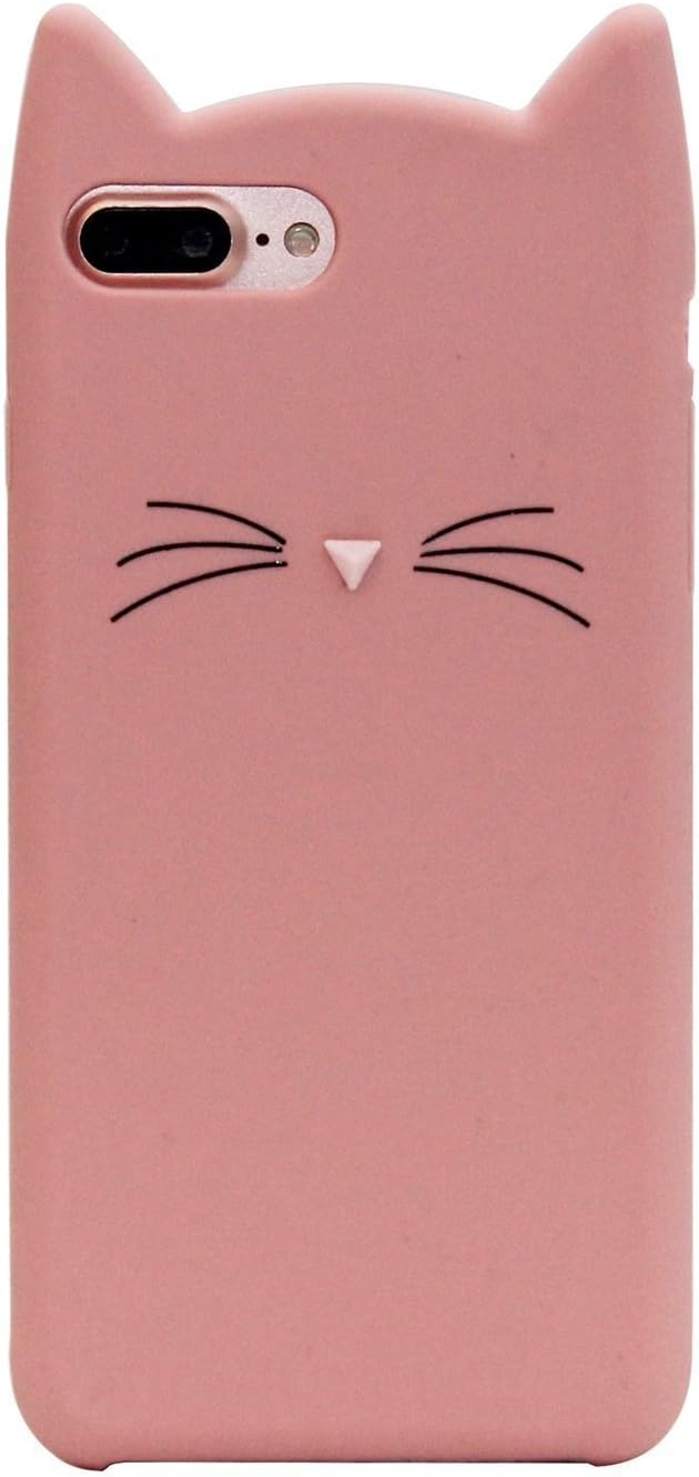 DiDicose Samsung Galaxy S9 Case,3D Cartoon Animal Pink Whiskers Cat Kitty Silicone Rubber Phone Case Cover for Samsung Galaxy S9 (5.8 inch)