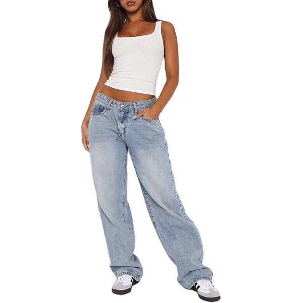 Damas Pantalones De Mezclilla Campanas Colores Mujeres Sólidos Modernas