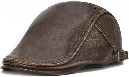 leather flat cap