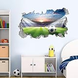 KAIRNE Large 3D Football Stadium Wall Sticker Soccer Kids Room Decor view 5