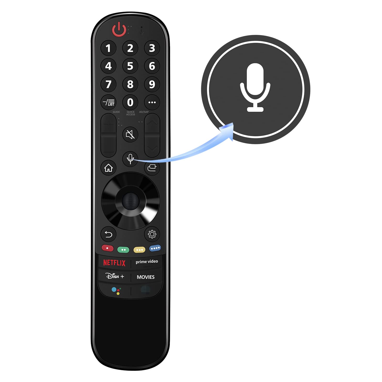 VINABTY AN-MR21GA Replace Voice Remote Control Fit for LG TV OLED77C1 OLED83C1 MFL71752812 75NANO75UPA 86NANO85APA 65UP8000PUA 70UP8070PUA 82UP8770PUA