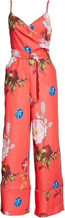 ted baker red floral jumpsuit