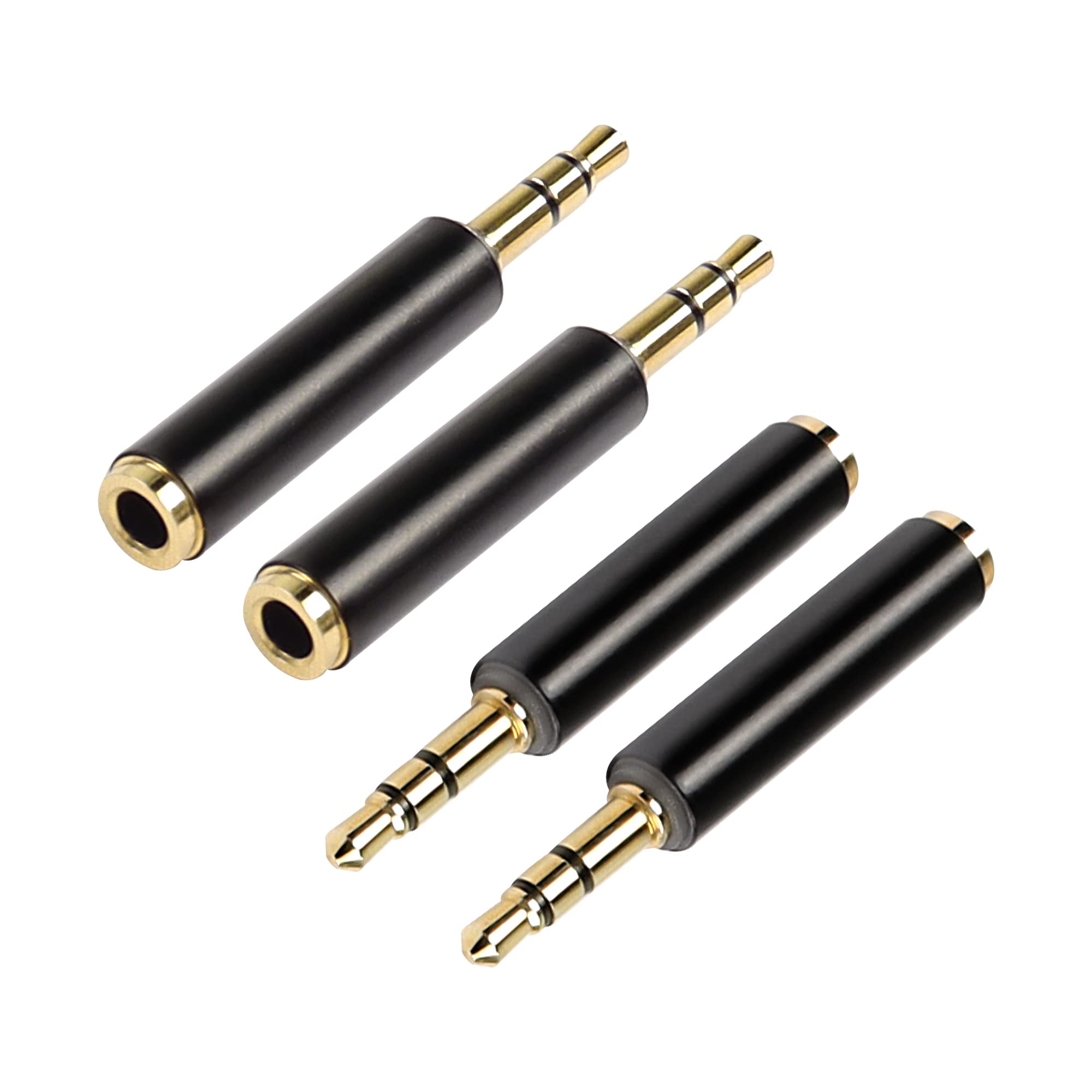 XMSJSIY 3.5mm TRRS to TRS Microphone Adapter, 3.5mm 1/8'' TRRS Female to TRS Male Microphone Connector for Cameras Recorder with TRS Mic Jack - 4PCS