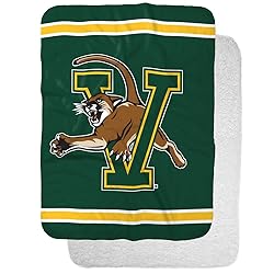 Vermont Catamounts Primary Logo Stripes Sherpa