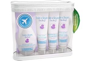 Live Clean Baby Diaper Bag Essentials Gift Set, Soothing Oatmeal Relief, Travel Size, 4 Piece