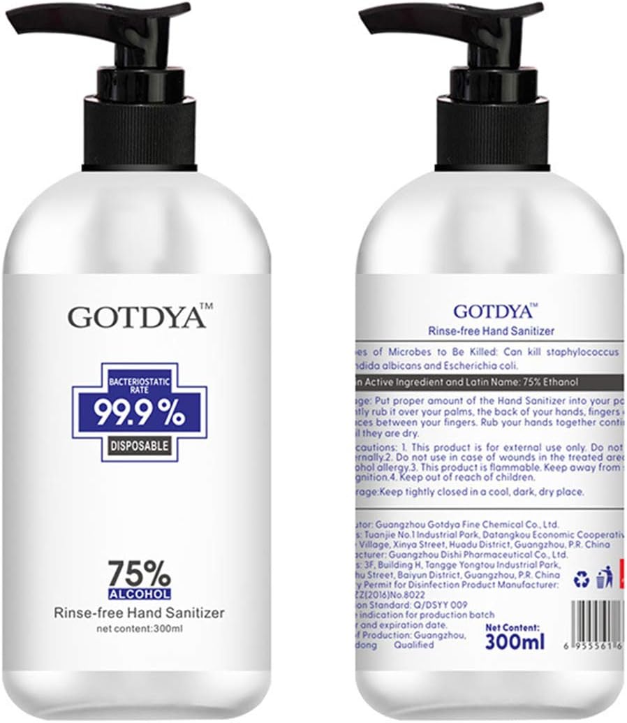 Disposable Hand Sanitizer Liquid No-wash Hand Soap Hand Cream Portable No-wash 80ML/100ML Free Foaming Hand Sanitizer Pump No Rinse Safe Hand Soap