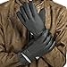 GLOUE Men’s Gloves Waterproof Touchscreen Thick Gloves Keep Warm in Winter Outdoor Cycling Gloves For Men, Black