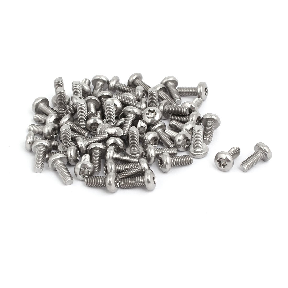 sourcingmap M4x10mm 304 Stainless Steel Button Head Torx Screws Bolts T10 Drive 60pcs