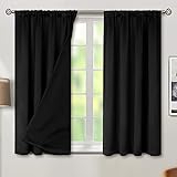 BGment Black Blackout Curtains for Bedroom 54 Inch