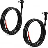 2PCS 14AWG 15A 12V Right Angle Dc Power Pigtails Cable Dc Barrel Connector | 5.5mm x 2.1mm 90 Degree Male Plug to Bare Wire Open End Power Supply Replacement Repair Cord for Monitors, LED Strip Light