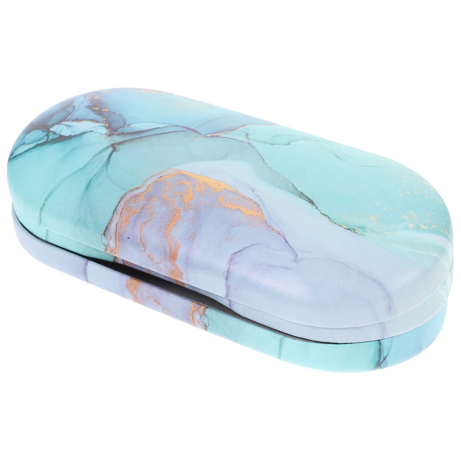 Ciieeo Eye Glasses 1 Set Eyeglass Case PU 2 in 1 Double Sided Eyeglass Box with Mirror Travel Kit Contacts Case Holders with Soak Storage Tweezers for Home Travel Glasses Case