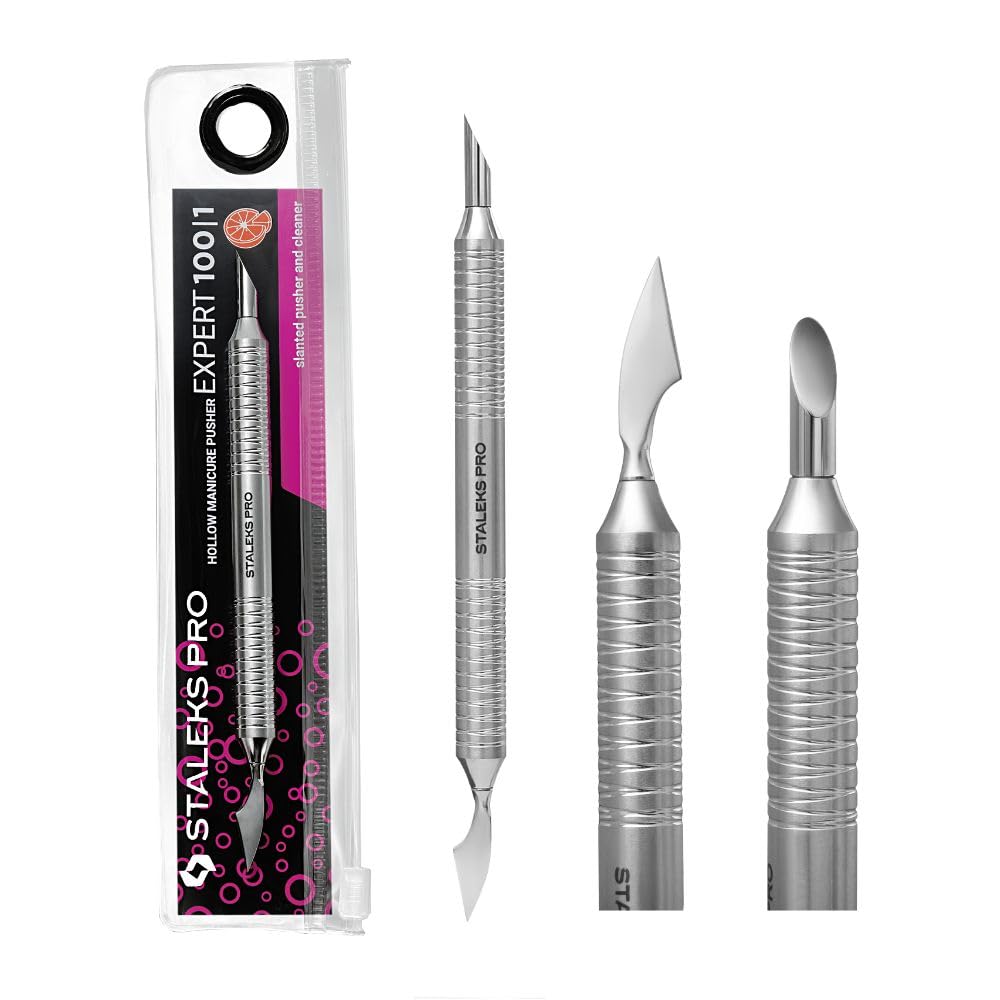 STALEKS PRO by Natury Nails Cuticle Pusher Manicure Pedicure Stainless Steel Expert 100/1