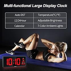 YORTOT 16” Large Digital Wall Clock with Remote