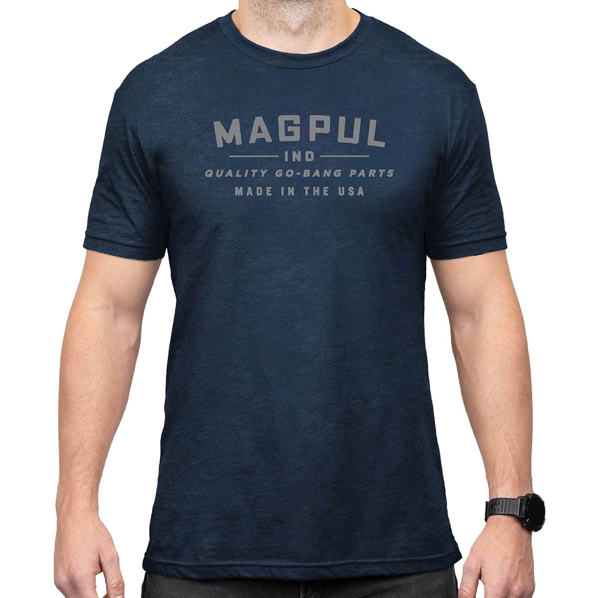 Magpul Men's Crew Neck Short Sleeve T-Shirt, Go Bang Parts Navy Image Magpul Men's Crew Neck Short Sleeve T-Shirt, Go Bang Parts Navy Image